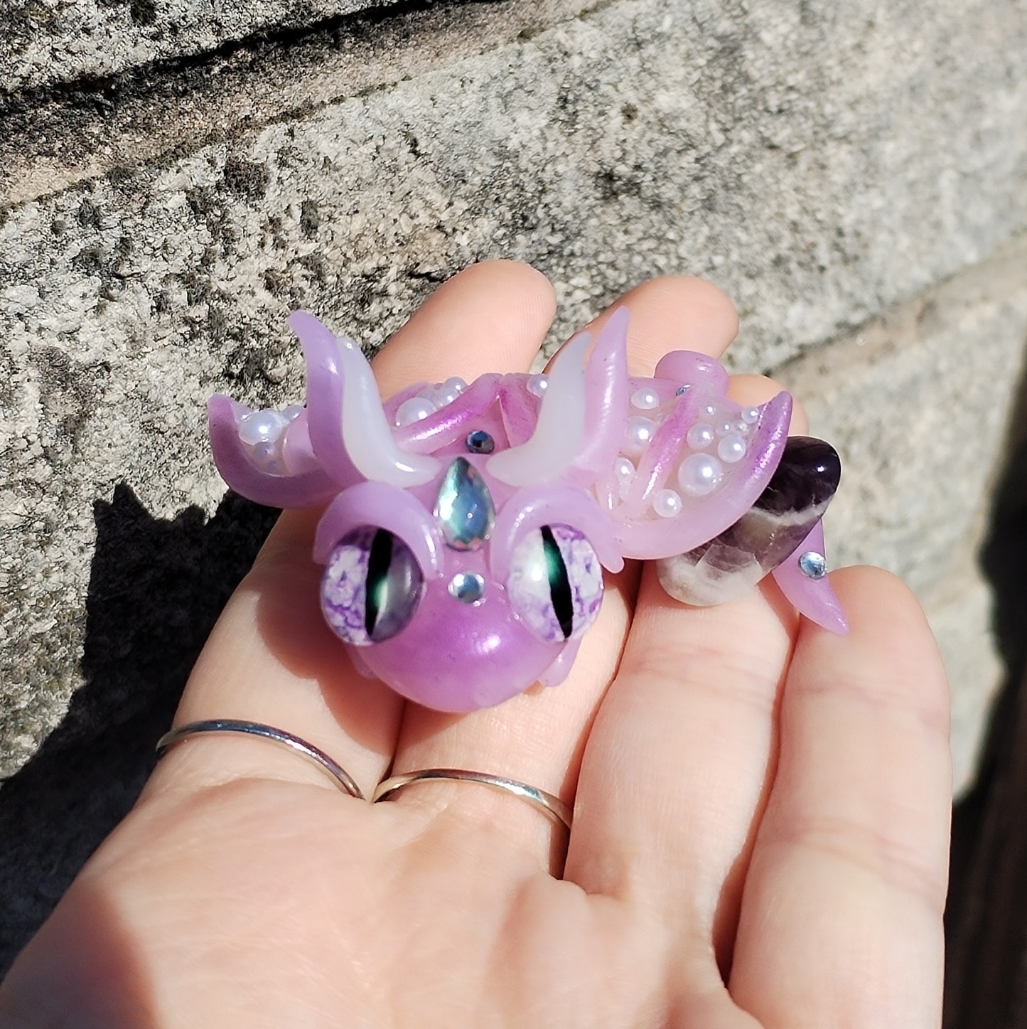 Chevron Amethyst Crystal Dragon