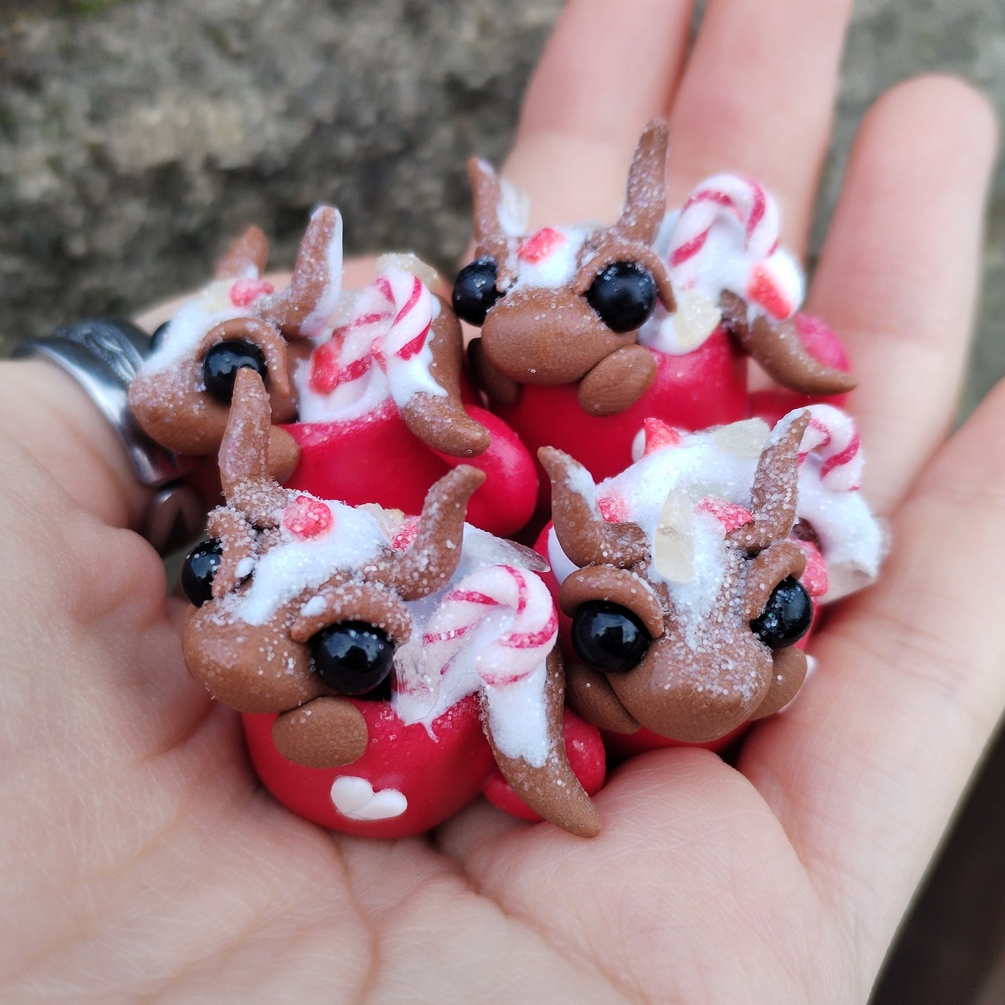 Red Howlite Hot Chocolate Crystal Dragon