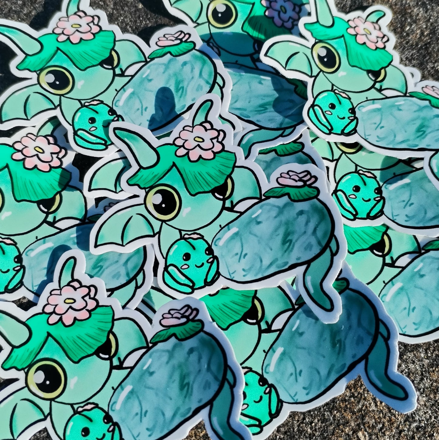Lily Pad Crystal Dragon Sticker