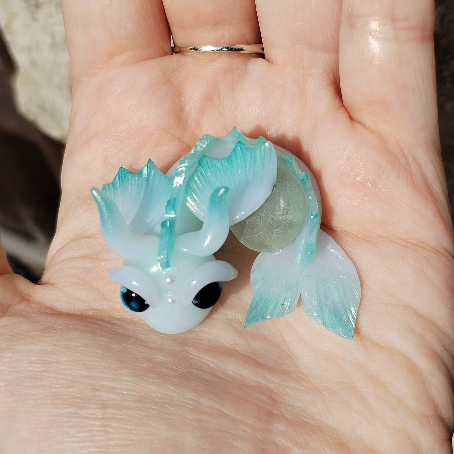 Sea Glass Baby Water Crystal Dragon