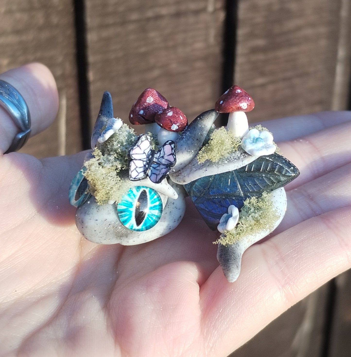Labradorite Woodland Theme Crystal Dragon