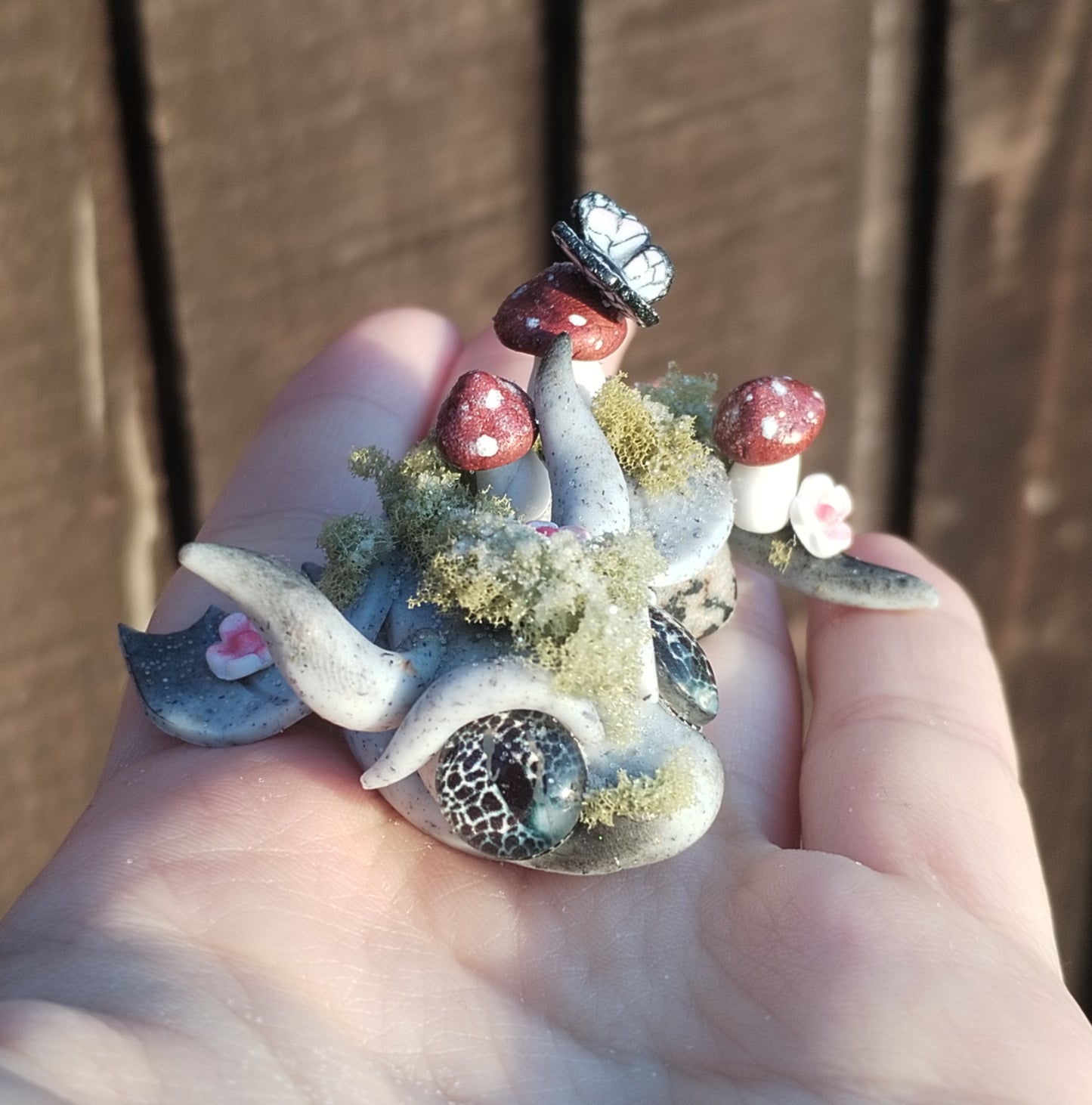 Dalmatian Jasper Woodland Theme Crystal Dragon