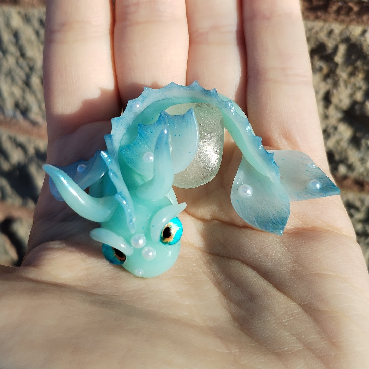 Sea Glass Baby Water Crystal Dragon