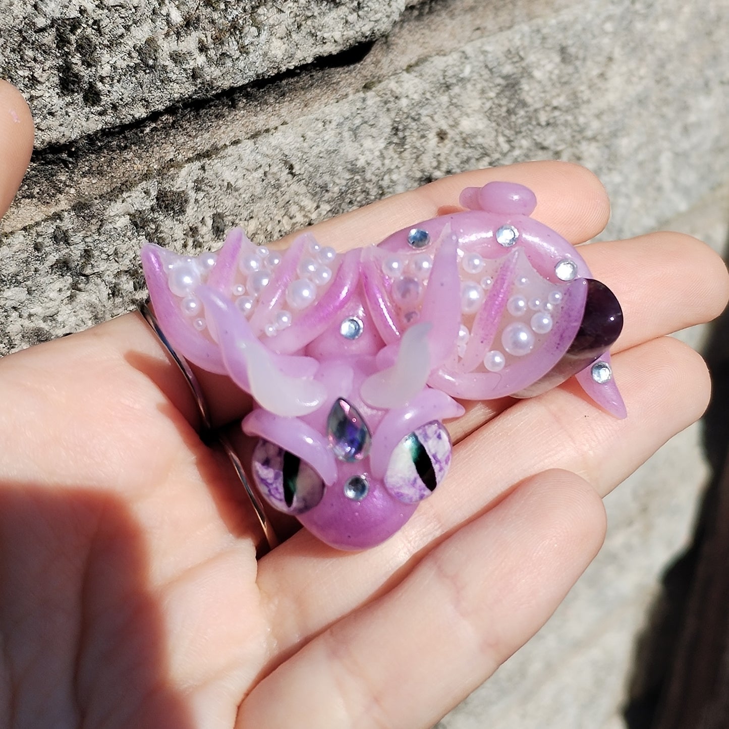 Chevron Amethyst Crystal Dragon