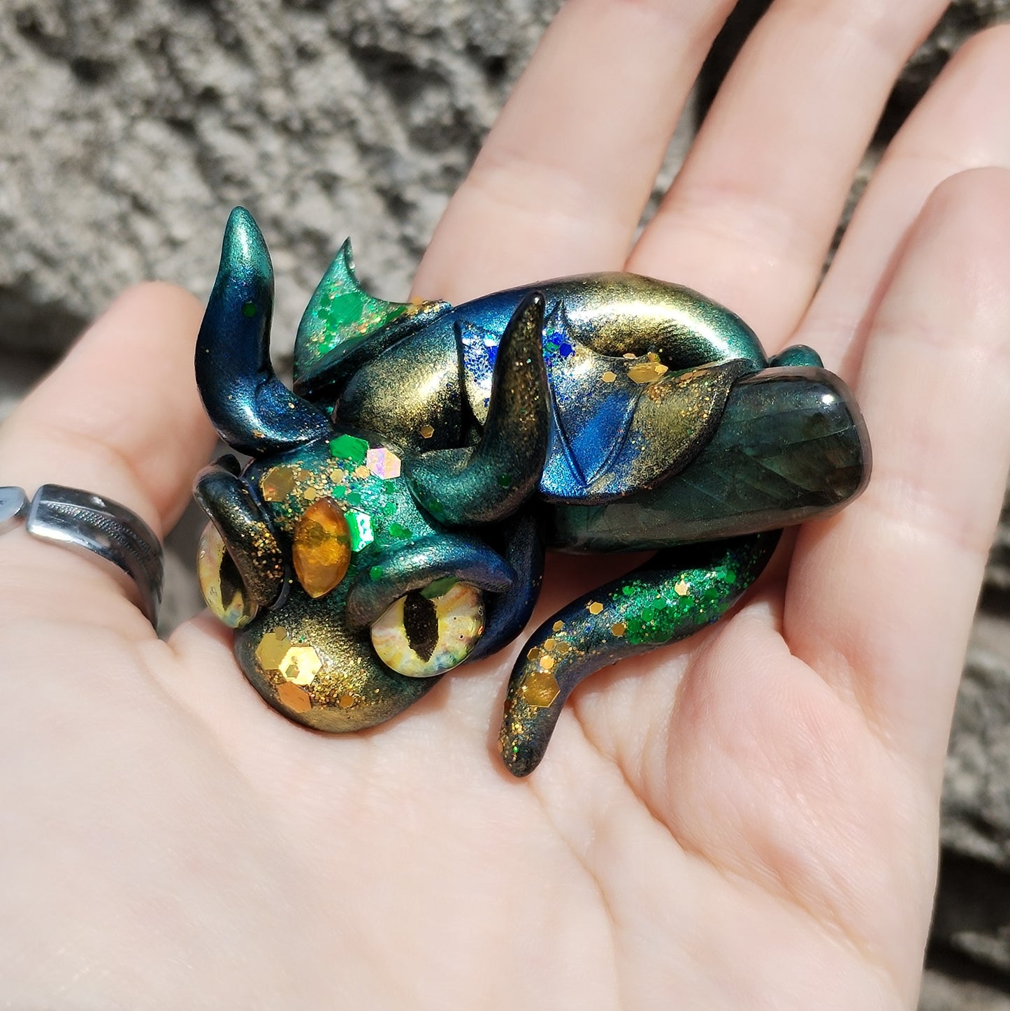 Labradorite Crystal Dragon