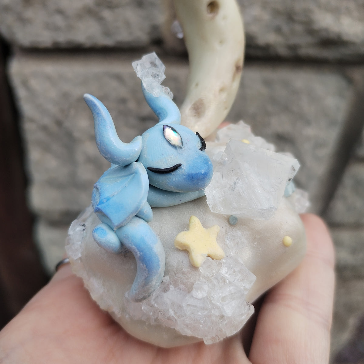 Crystallised Cloud Dragon Sculpture