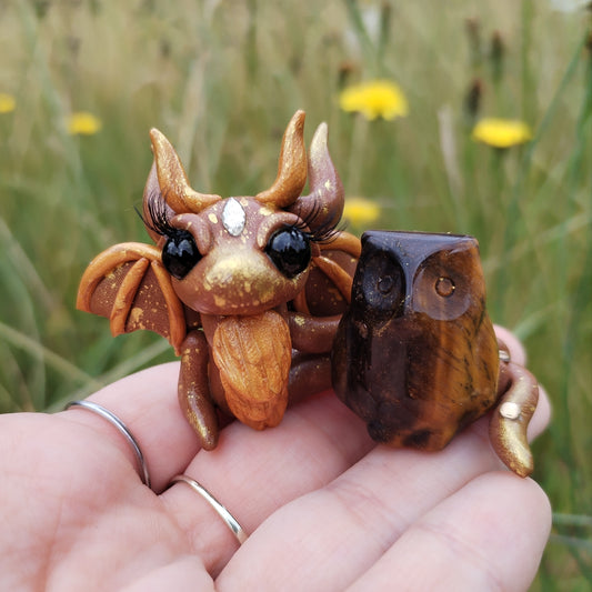 Tigers Eye Crystal Dragon