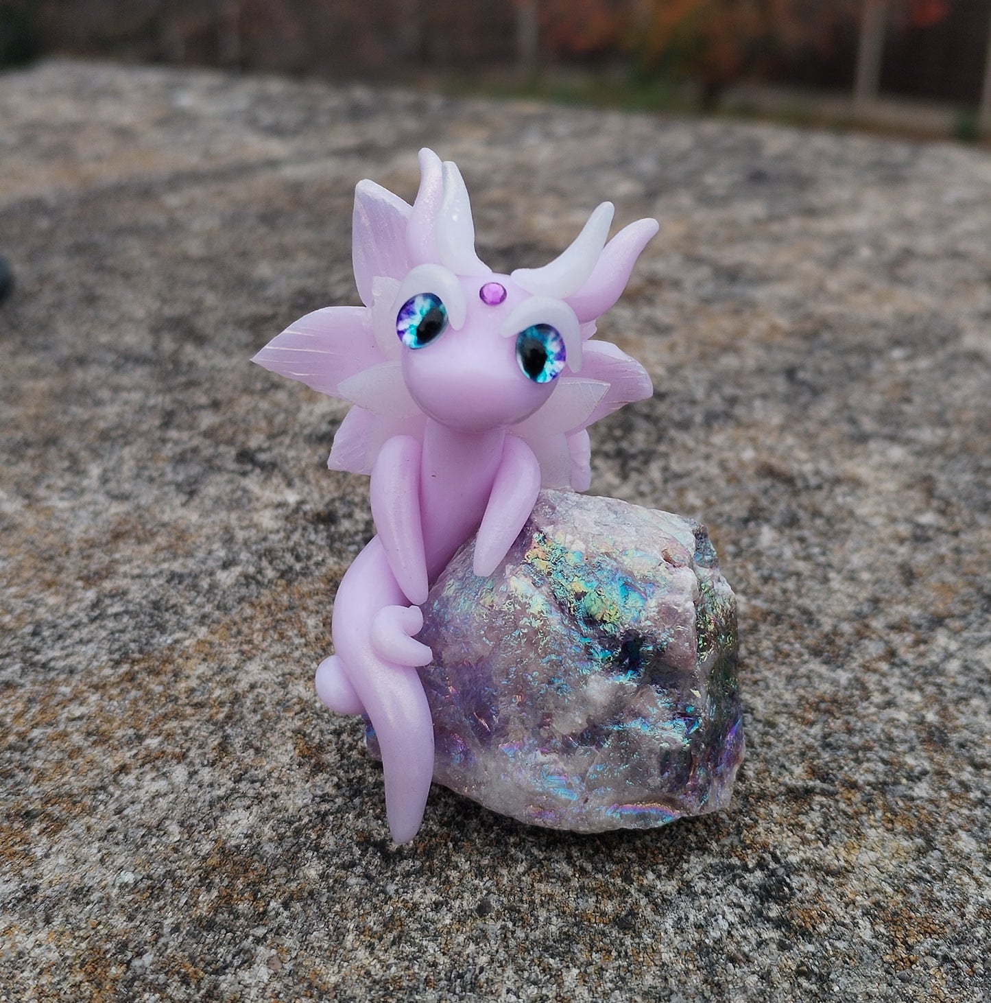 Amethyst Aura Crystal Dragon