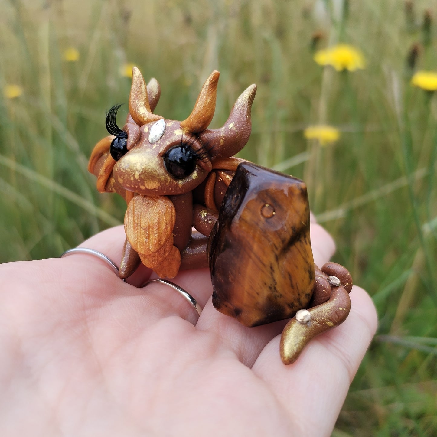 Tigers Eye Crystal Dragon