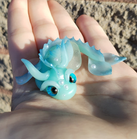 Sea Glass Baby Water Crystal Dragon