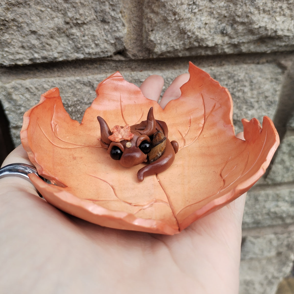Autumn Trinket Dish Crystal Dragon
