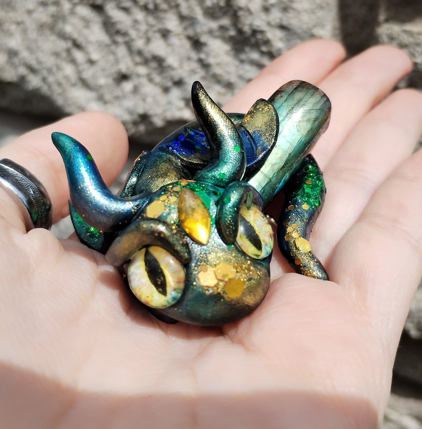 Labradorite Crystal Dragon