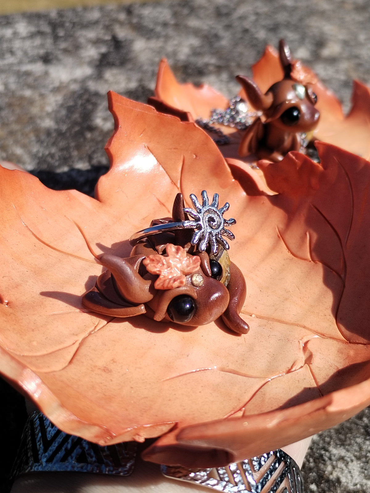 Autumn Trinket Dish Crystal Dragon